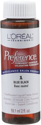 A product thumbnail of L'Oreal Permanent Haircolor #1 Blue Black