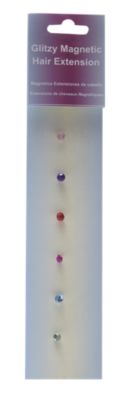 Glitzy Tinsel Hair Extensions Multicolor Beads