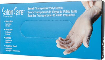 Salon Care Disposable Vinyl Gloves Small