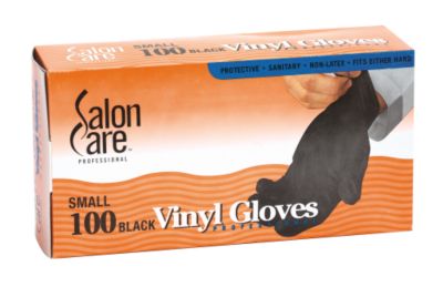 A product thumbnail of Salon Care Black Vinyl Gloves Small