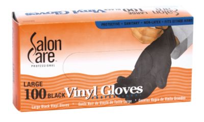 A product thumbnail of Salon Care Black Vinyl Gloves Large
