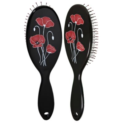 A product thumbnail of Plugged In Poppy Black Oval Paddle Brush