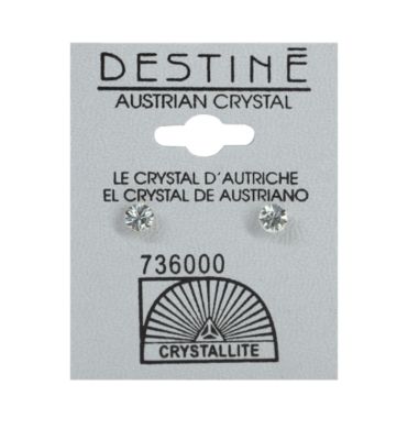 A product thumbnail of Destine Diamond Cut Round Austrian Crystal Earrings
