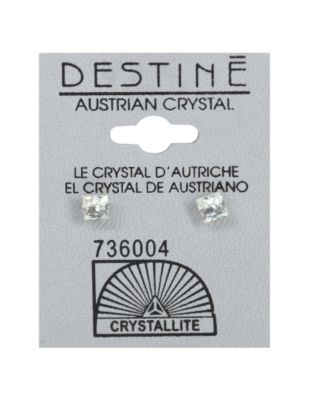 A product thumbnail of Destine Emerald Austrian Crystal Pear-Shaped Earrings