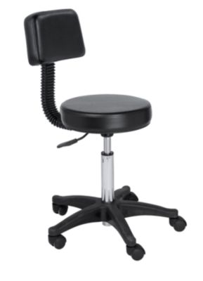 Thumbnail Image of SAV-032-B Black Manicure Stool with Back