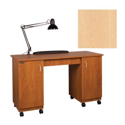 A product thumbnail of Double Cabinet Non-vented Nail Table Fusion Maple