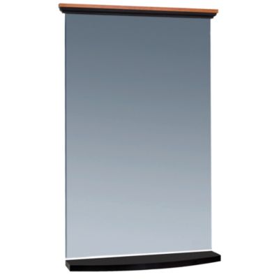 A product thumbnail of Mirror with Panel and Curved Black Shelf Wild Cherry