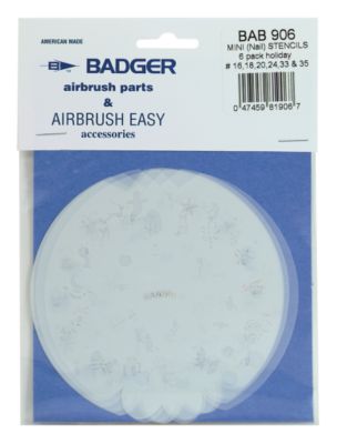 Assorted Nail Art Airbrush Stencils 6 Pack