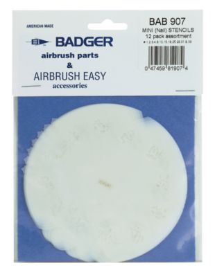 Assorted Nail Art Airbrush Stencils 12 Pack