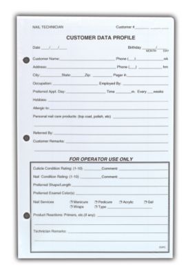 A product thumbnail of Sally Nail Client Data Organizer Refills