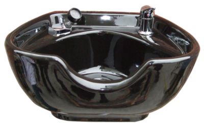 Porcelain Shampoo Bowl Black