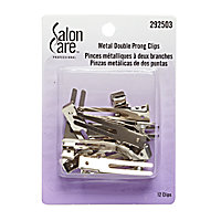 Salon Care Metal Double Prong Curl Clips