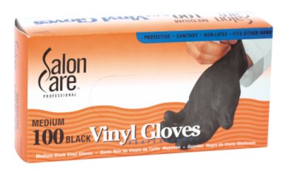 A product thumbnail of Salon Care Black Disposable Vinyl Gloves
