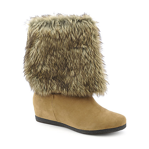 Bamboo Womens Soprano-08 Tan Fur Boots