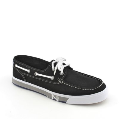 Nautica Moc Toe mens black casual boat sneaker