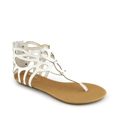 Breckelle's Rachel-03 womens strappy low-heel thong gladiator sandal