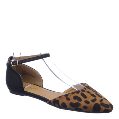 Bamboo Object-12 womens leopard print flat sandal