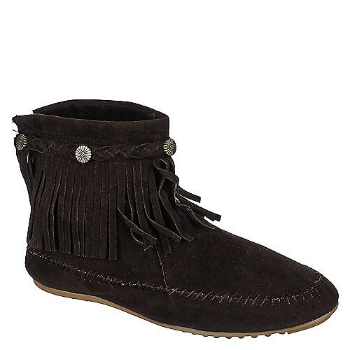 Nature Breeze Women's Fringe Ankle Boot Cherokee-01 Brown Ankle Boots