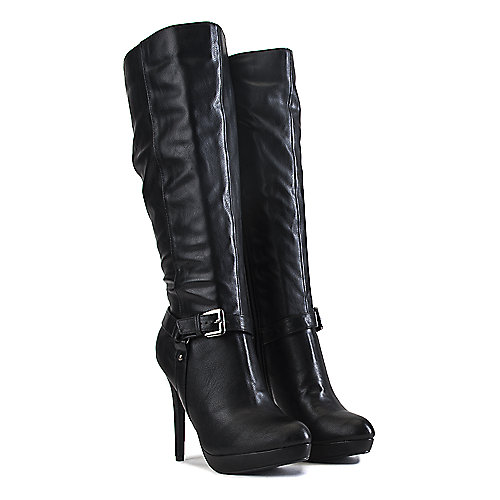 Delicious Women's Knee-High Boot Perth-AS Black High Heel Boots