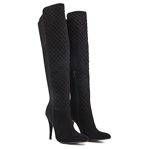 Anne Michelle Women's Knee-High Boot Lonestar-34 Black Knee-High Boots