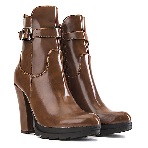 DbDk Women's Walnut-1 High Heel Ankle Boot Tan High Heel Boots