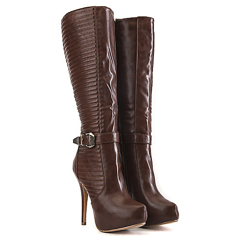 Nature Breeze Women's Knee-High Boot Amber-02 Brown Knee-High Boots