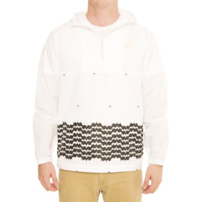 Crooks & Castles Men's Woven Anorak Jacket White Jackets