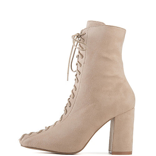 Cape Robbin Women's Betisa-6 High Heel Ankle Boot Natural High Heel Boots