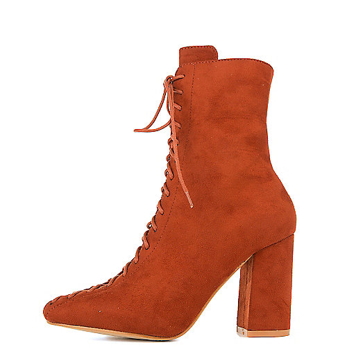 Cape Robbin Women's Betisa-6 High Heel Ankle Boot Burgundy Ankle Boots