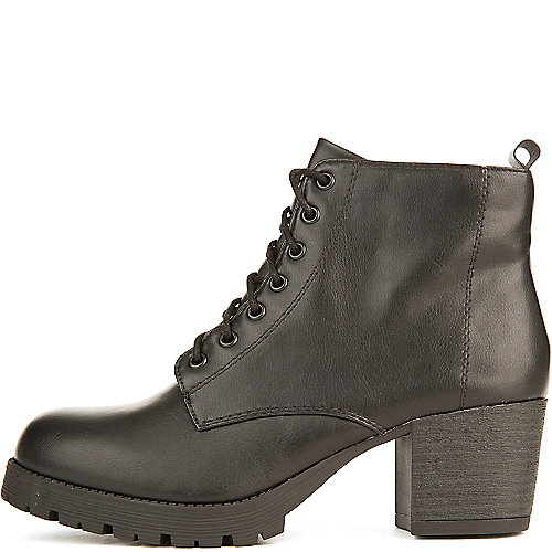 Soda Women's Nevitt-S Lace-Up Boot Black Combat Boots
