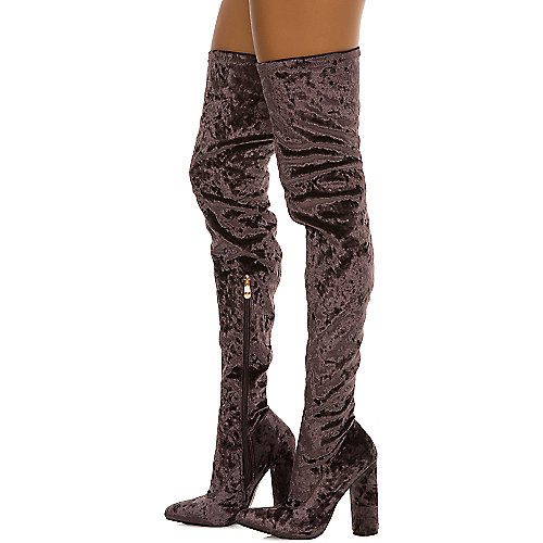 Cape Robbin Women's Paw-27 Thigh-High Boot Purple Thigh-High Boots