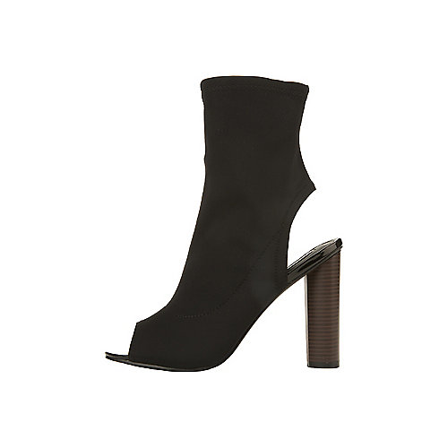 Cape Robbin Women's Connie-3-S Mid-Calf Bootie Black High Heel Boots