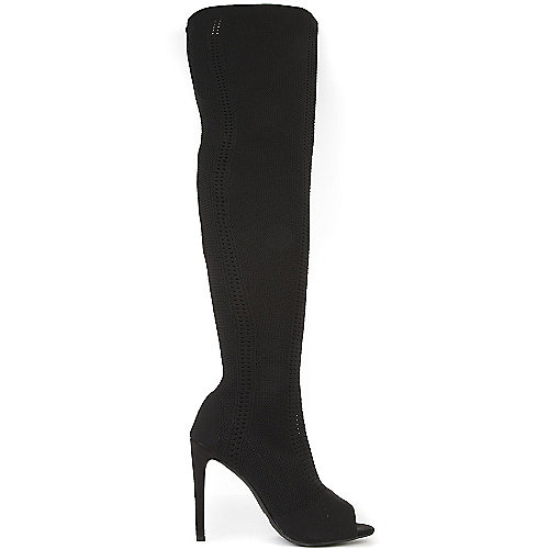 Cape Robbin Women's Elnora-27 Thigh-High Boot Black Thigh-High Boots