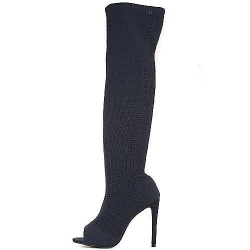 Cape Robbin Women's Elnora-27 Thigh-High Boot Navy Thigh-High Boots