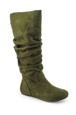 Olive Green Suede