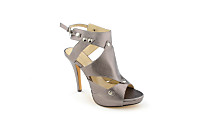 shiek shoes stillettos high heels metallic silver slingback