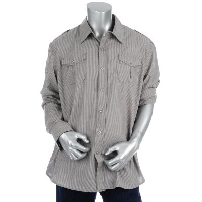 Mens Pin Stripe Long Sleeve Shirt