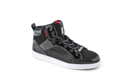 Black Leather/White