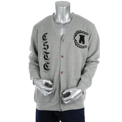 Mens Leaf Cardigan
