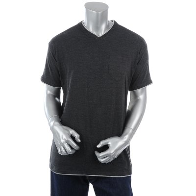 Mens Double Layer V-Neck