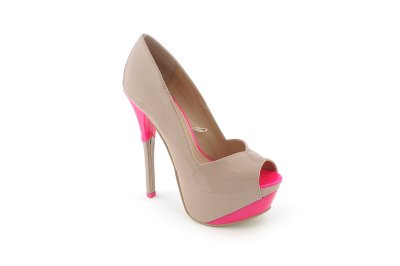 Nude/Neon Fuchsia