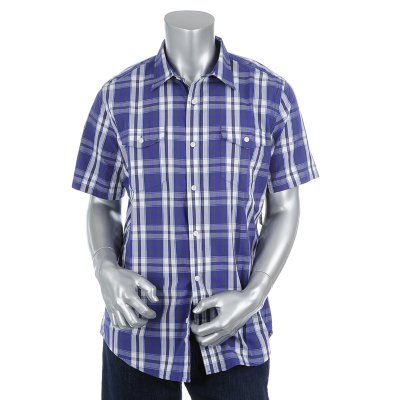 Mens Combo Short Sleeve Woven Shirt