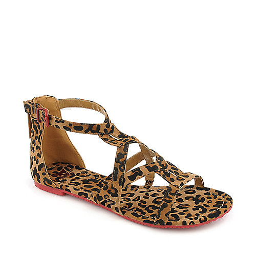 Shiekh 058 womens leopard print gladiator sandal