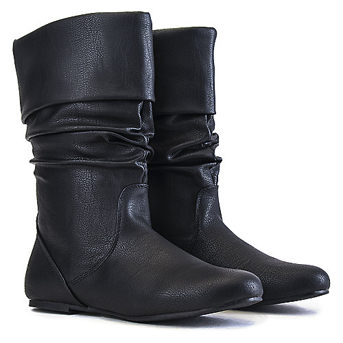 Wild Diva Womens Kalisa-27 Black Mid-Calf Boots