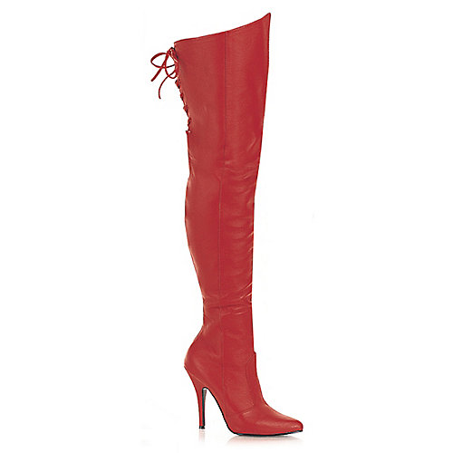 Pleaser Womens Legend-8899 Red Thigh-High Boots