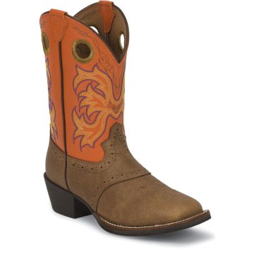 Justin Boots Stampede&trade; Tan Dakota W/Perfed Saddle - 2522JR