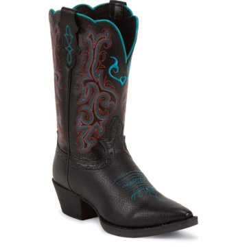Justin Boots Stampede Black Deercow - 2558JR