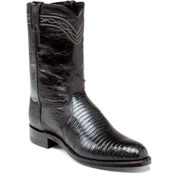 Justin Boots Exotics Black Iguana Lizard - 3112-JB
