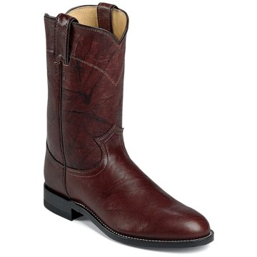 Justin Boots Ropers Dark Brown Marbled Deerlite