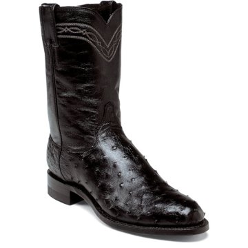 Justin Boots Exotics Black Full Quill Ostrich - 3171
